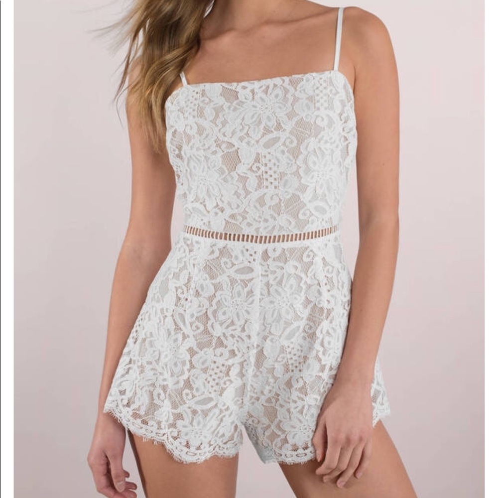 White lace romper